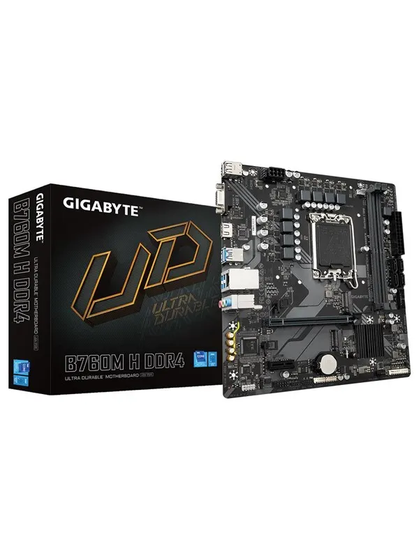 GIGABYTE B760M H DDR4 Moderkort - Intel B760 - Intel LGA1700 - DDR4 RAM - Micro-ATX