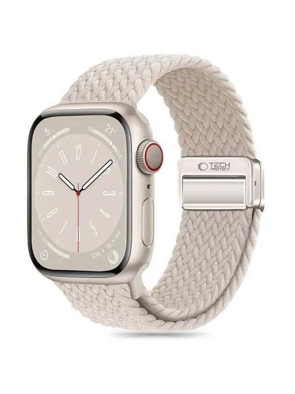 Tech-Protect Nylonmag Strap for Apple Watch 4 / 5 / 6 / 7 / 8 / 9 / SE (38 / 40 / 41 mm) - Beige