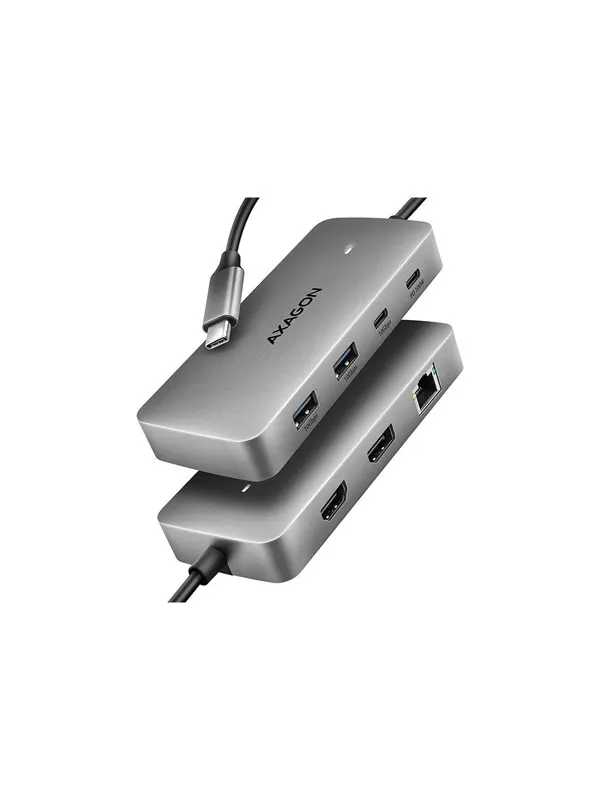 AXAGON HMC-CUB83X2 - dockningsstation - USB-C / Thunderbolt 3 / Thunderbolt 4 / Thunderbolt 5 - HDMI DP - 1GbE