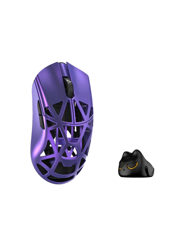 WLMouse Beast X Pro (Solid Side + Omron) / Wireless 8K / Magnesium - Gamingmus - Optic - 5 knappar - Lila