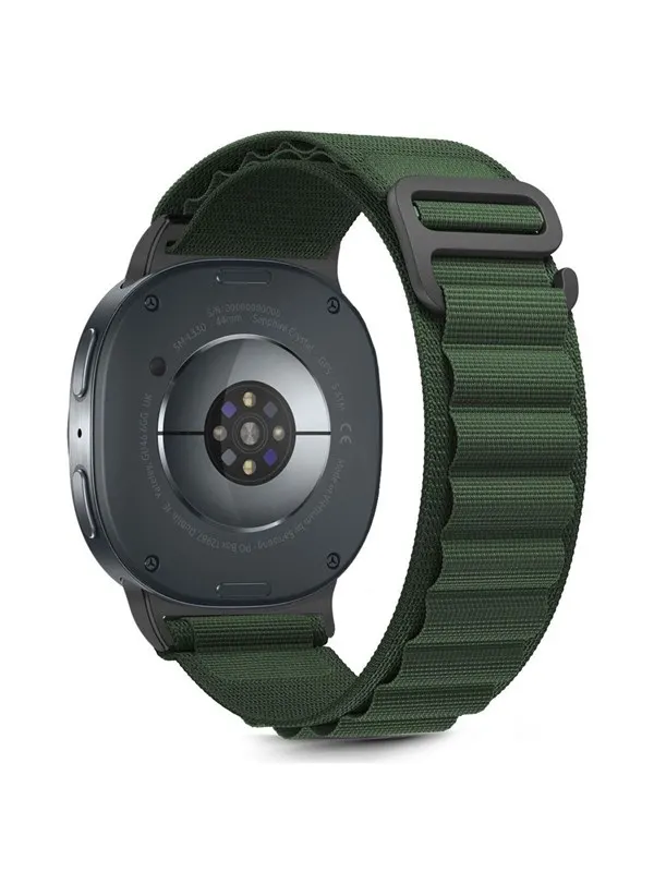 Tech-Protect Nylon Stripe Strap for Samsung Galaxy Watch 40 / 44 / 46 mm - Green