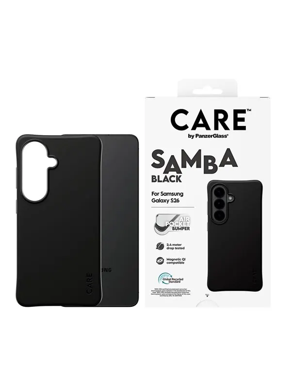 CARE by PanzerGlass Samba Case Black w. Qi Samsung Galaxy S26
