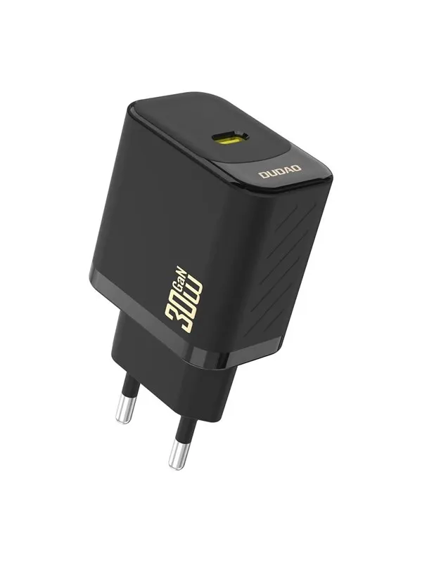 Dudao A27P 30W PD GaN USB-C Wall Charger - Black