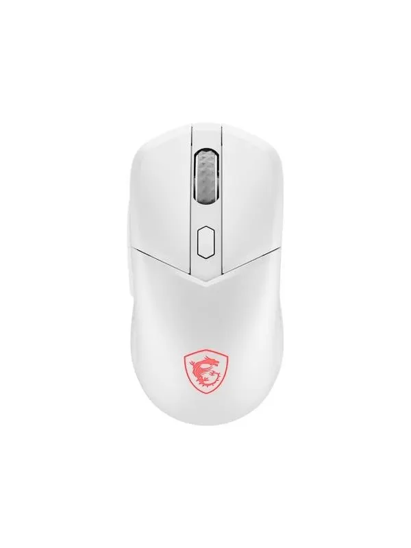 MSI VERSA 300 - mouse - 2.4 GHz Bluetooth 5.3 USB - Mouse - Optic - 6 knappar - Vit