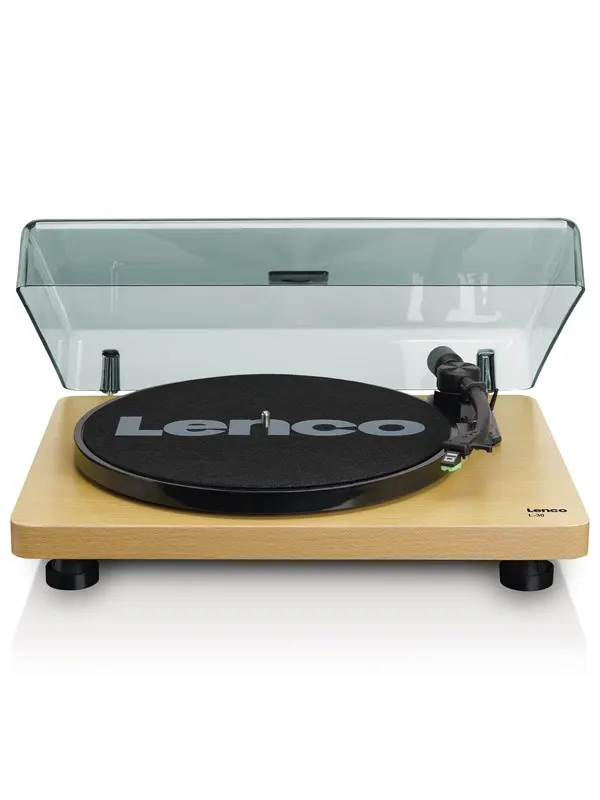 Lenco L-30WD Record Player with USB/PC encoding - Wood - Skivspelare Brown