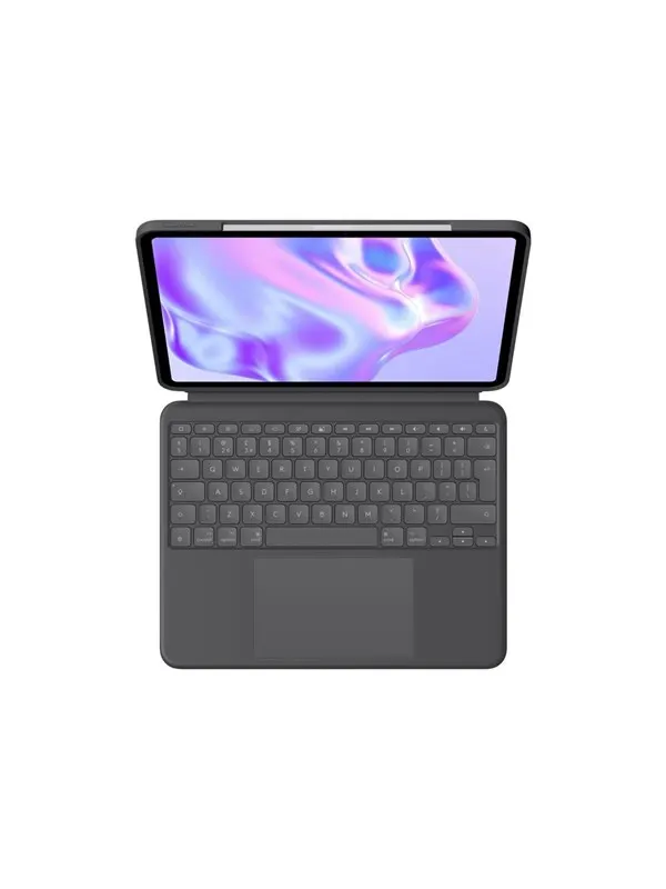 Logitech Combo Touch for iPad Pro 13" (M4) - Graphite - Tastatur & Folio set - Engelska (UK) - Grå