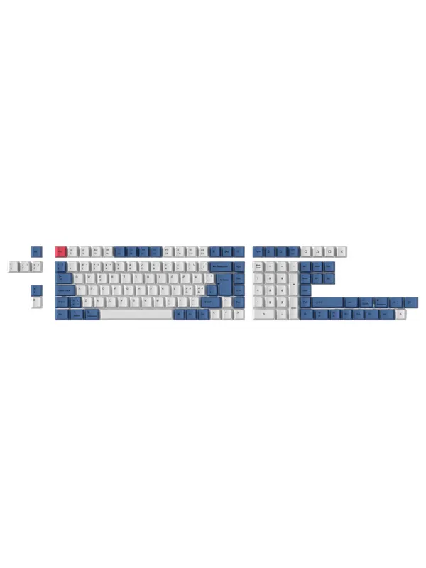 Keychron PBT Full Keycap Set Modern Blue - Knappsats - Nordisk - Vit