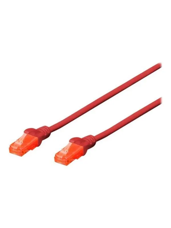 DIGITUS CAT 6 U-UTP Patch Cord - 3m - Röd - 3m