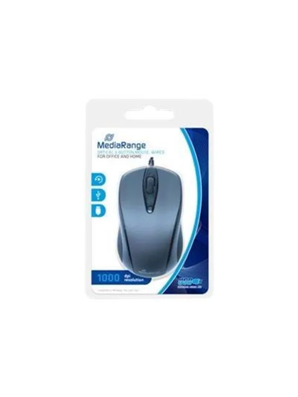 MediaRange - mus - Mouse - Optic - 3 knappar - Grå