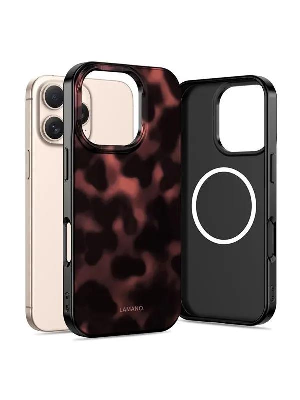 Tech-Protect Lamano MagSafe Case for iPhone 16 Pro - Black & Red