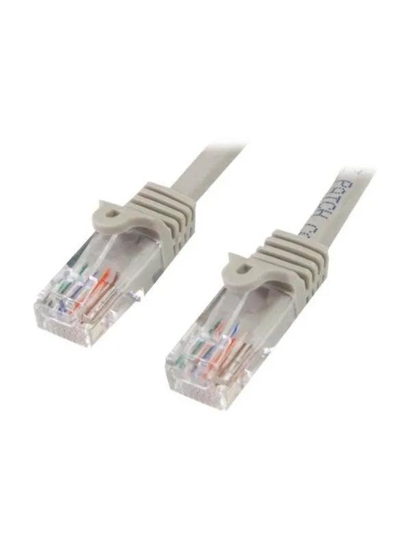 StarTech.com Snagless Cat 5e UTP Patch Cable - patch cable - 3 m - grey - Grå - 3m