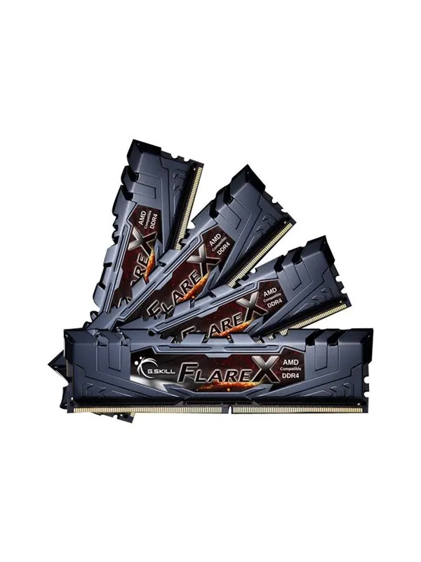 G.Skill Flare X DDR4-3200 - 64GB - CL16 - Quad Channel (4 pcs) - AMD Optimized - Svart