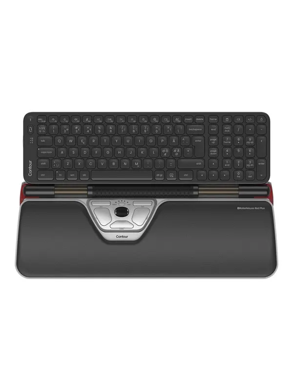 Contour RollerMouse Red Plus & Balance Mid-Size Keyboard Combo Wireless PN Layout - Tastatur & Mus set - Nordisk