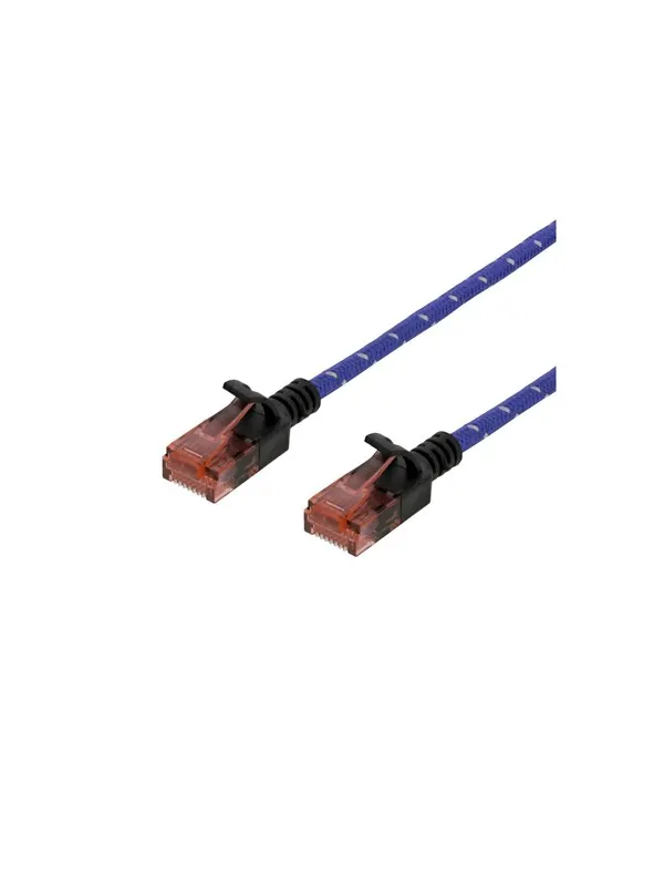 Deltaco patch cable - 2 m - blue white - Blå - 2m