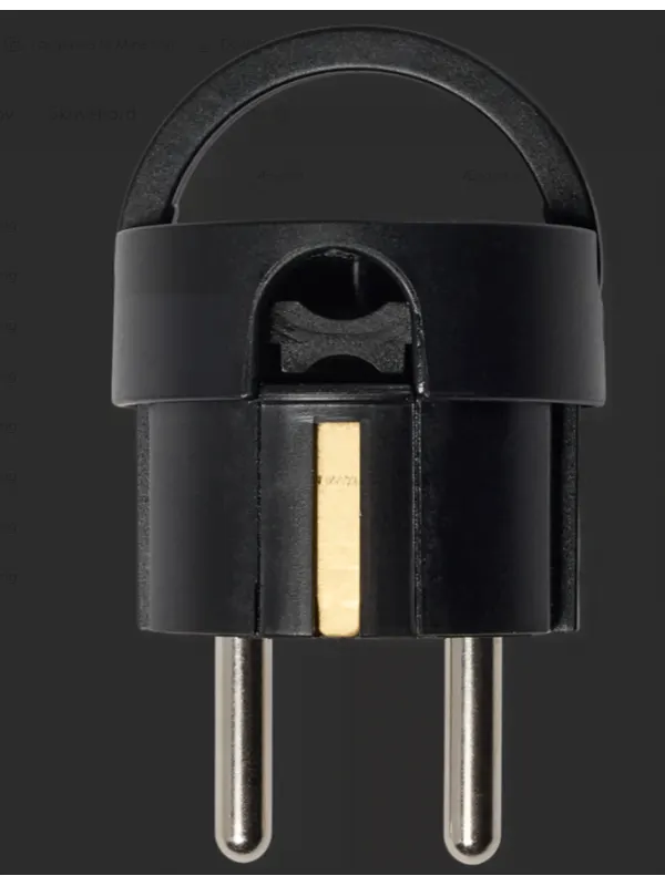 Pro Socket angle schuko mini, black