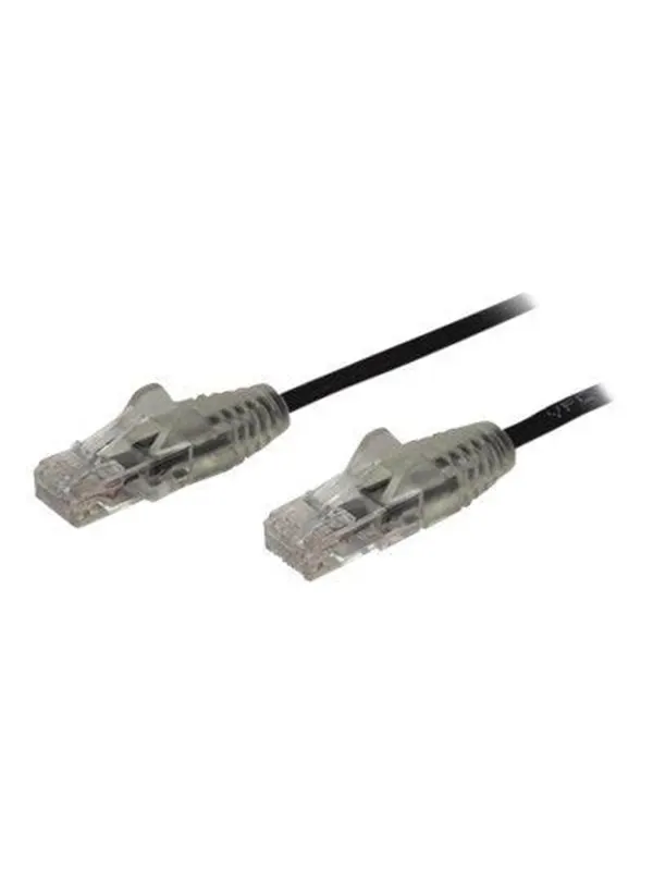 StarTech.com 1m CAT6 Cable - Black Slim CAT6 Patch Cord - Snagless - LSZH - patch cable - 1 m - black - Svart - 1m