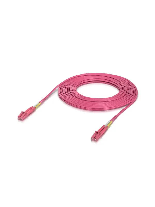 Ubiquiti UniFi OM4 Duplex LC UPC Fiber Patch Cable 10m - Rosa - 10m