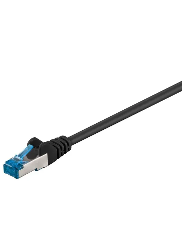 Pro LAN CAT 6A S/FTP - Svart - 0.5m