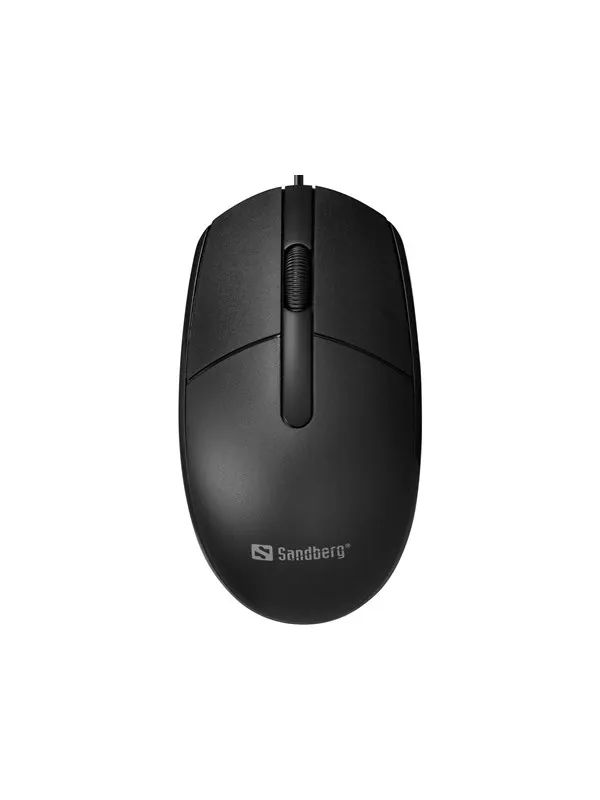 Sandberg USB Mouse - Mouse - Optic - 3 knappar - Svart