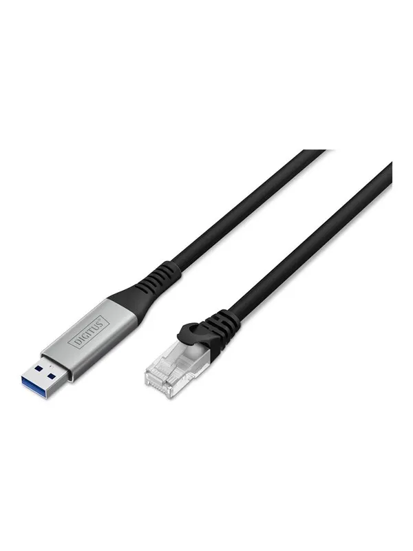 DIGITUS network cable - black - Svart - 2m