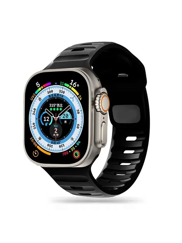 Tech-Protect IconBand Line Strap for Apple Watch 4 / 5 / 6 / 7 / 8 / 9 / SE / Ultra 1 / 2 (42 / 44 / 45 / 49 mm) - Black