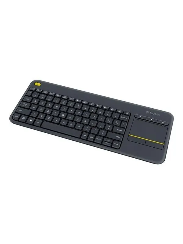 Logitech K400 Plus Ergonomic Wireless Touch - Tangentbord - Fransk - Svart