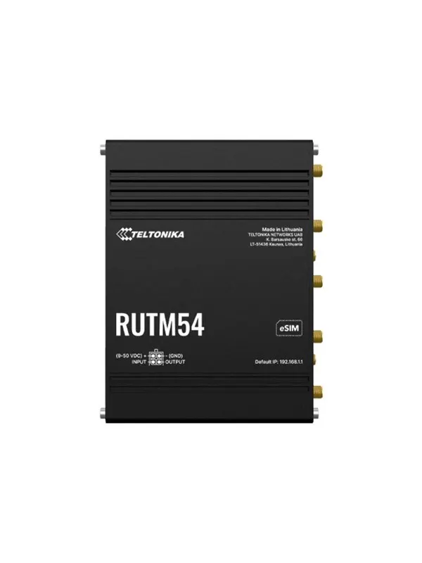Teltonika RUTM54 - wireless router - WWAN - Wi-Fi 5 - 5G 4G 3G - DIN rail mountable surface-mountable wall-mountable - Wireless router 802.11a/b/g/n/Wi-Fi 5 Wave 2