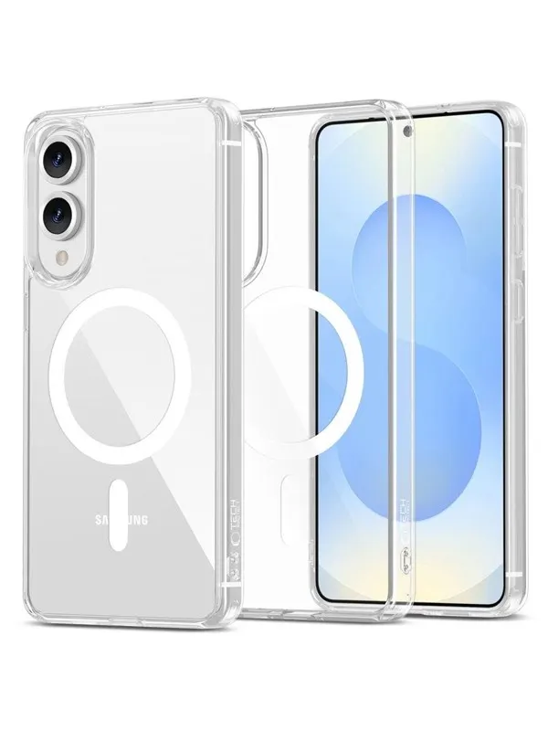 Tech-Protect FlexAir Hybrid MagSafe Case for Samsung Galaxy S25 Edge - Transparent