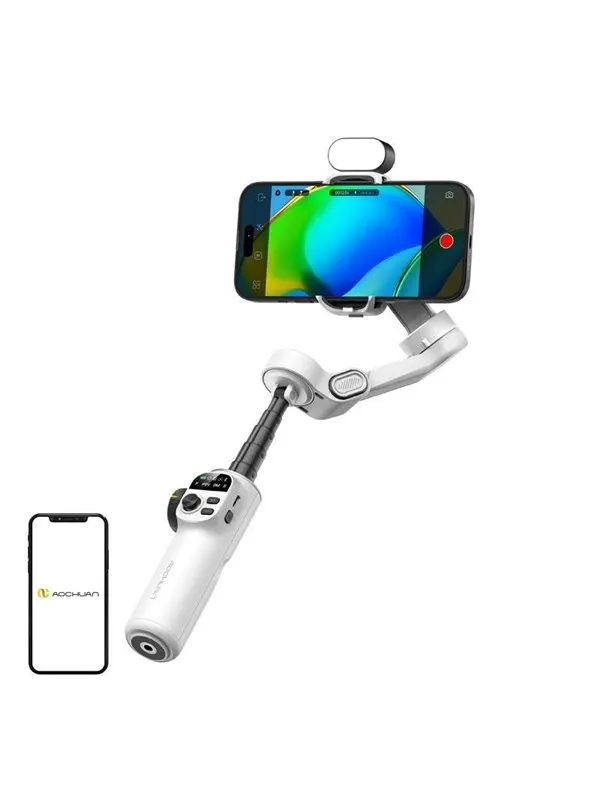 AOCHUAN X2 Gimbal with RGB Lighting (White)