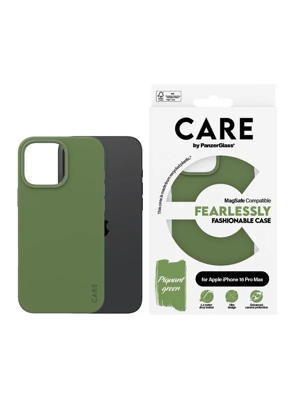 CARE by PanzerGlass Case Fashion Green MagSafe iPhone 16 Pro Max