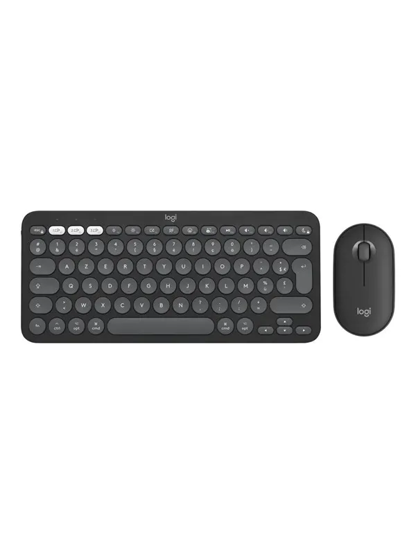 Logitech Pebble 2 Combo for Mac - Tastatur & Mus set - Tysk - Grå