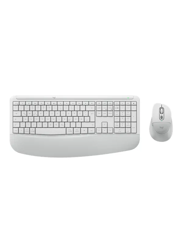Logitech Signature Comfort Plus Combo MK880 (Off-White) - Tastatur & Mus set - Tysk - Vit