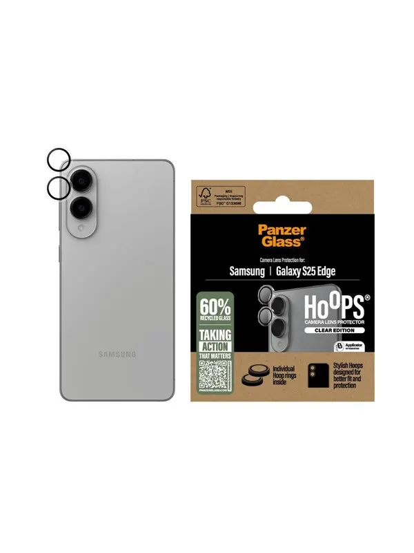 PanzerGlass Hoops® Transparent Camera Lens Protector Samsung S25 Edge