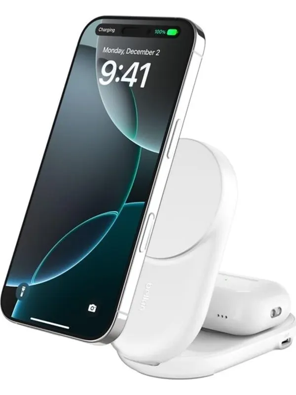 Belkin UltraCharge 25w Qi2 2in1 Magnetic Charger plus USB-C - White
