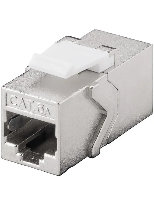 Pro Keystone module RJ45 coupler CAT 6A STP - Silver