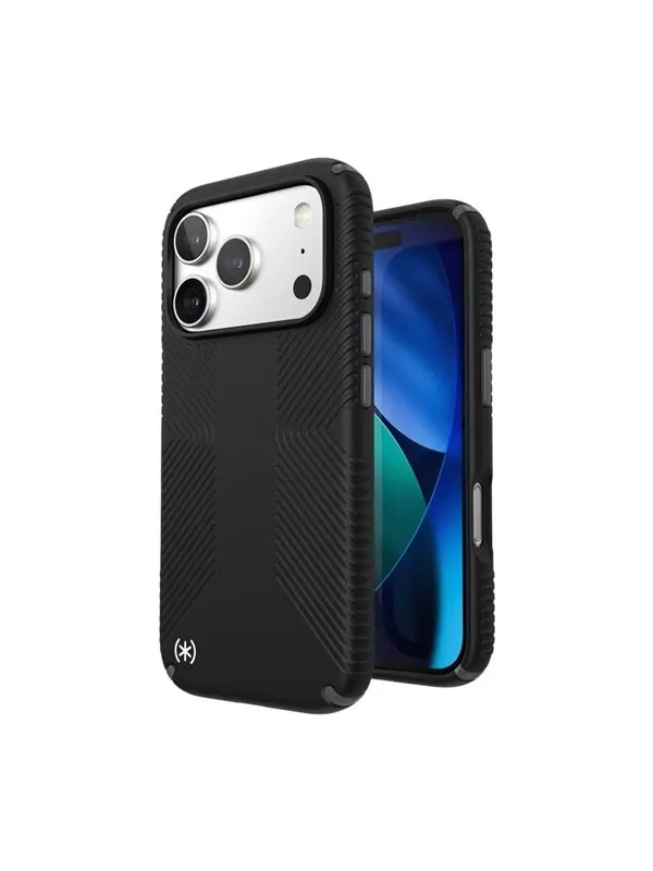 Speck Presidio2 Grip MagSafe - iPhone 17 Pro Case - Black / Slate Gray / White