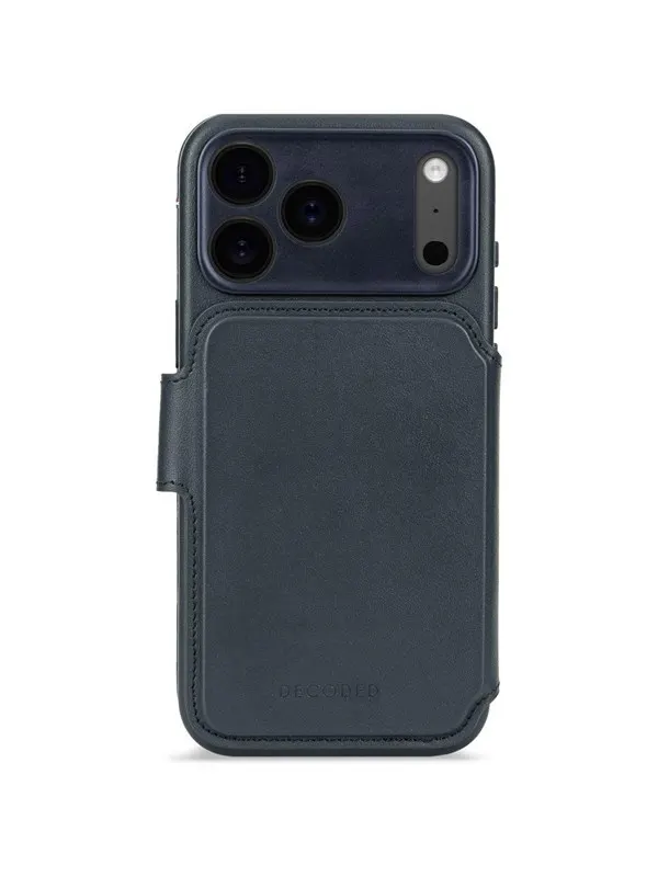 Decoded - Leather Detachable Wallet for iPhone 17 Pro Max - Navy Shadow