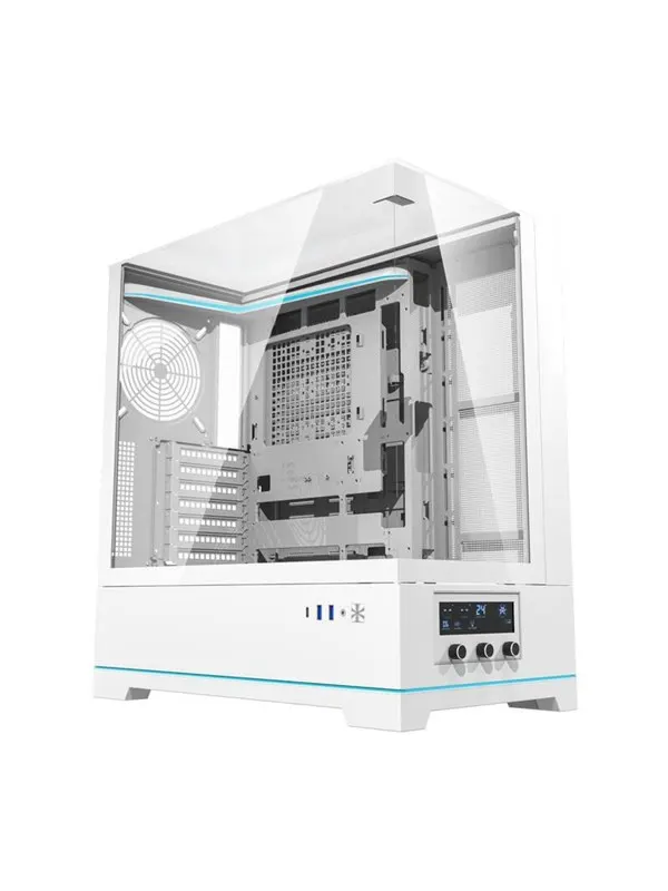 Darkflash DY450 computer case without fans (white) - Chassi - Miditower - Vit