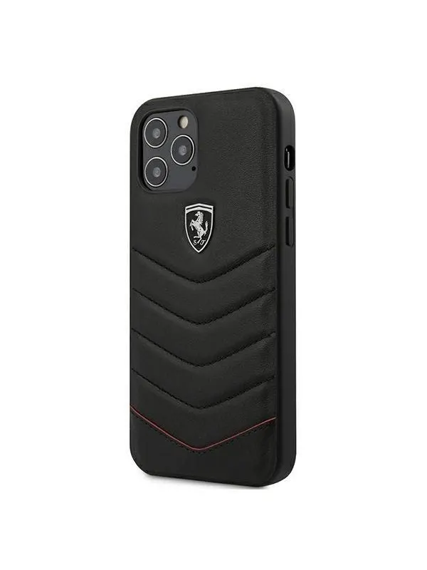 Ferrari Off Track Quilted Case for iPhone 12 Pro Max - Black
