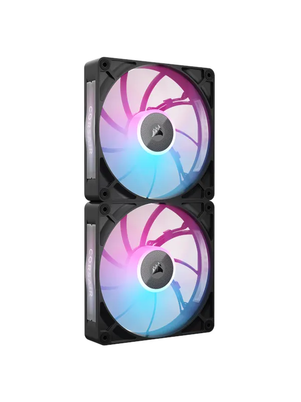 Corsair iCUE LINK RX140 MAX RGB (2-pack) - Chassi fläkt - 140mm - Svart med RGB LED - 36 dBA