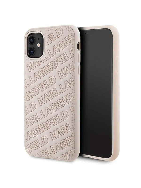 Karl Lagerfeld Quilted K Pattern case for iPhone 11 / Xr - pink