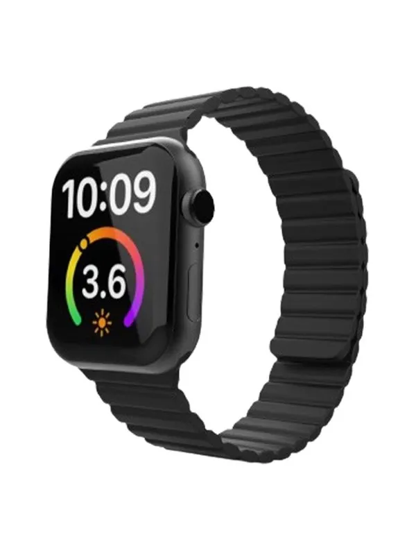 Lippa Apple Watch Magnetic Silicone Strap 42/44/45/49 - Black