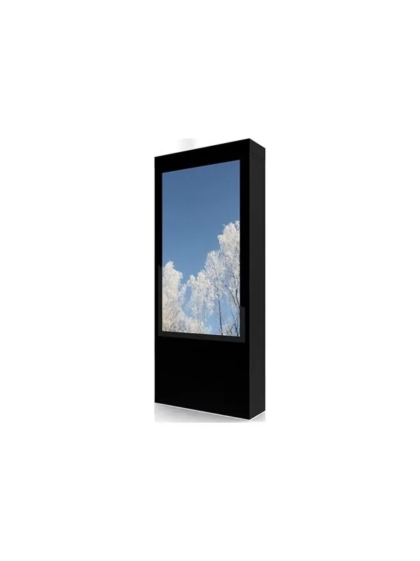 HI-ND Totem stand - totem - for flat panel - outdoor portrait - black - Max - recommended for 75"