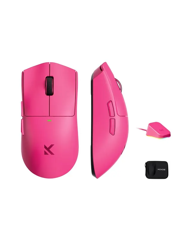 MCHOSE K7 Ultra Lightweight Wireless - Gamingmus - Optic - 6 knappar - Pink