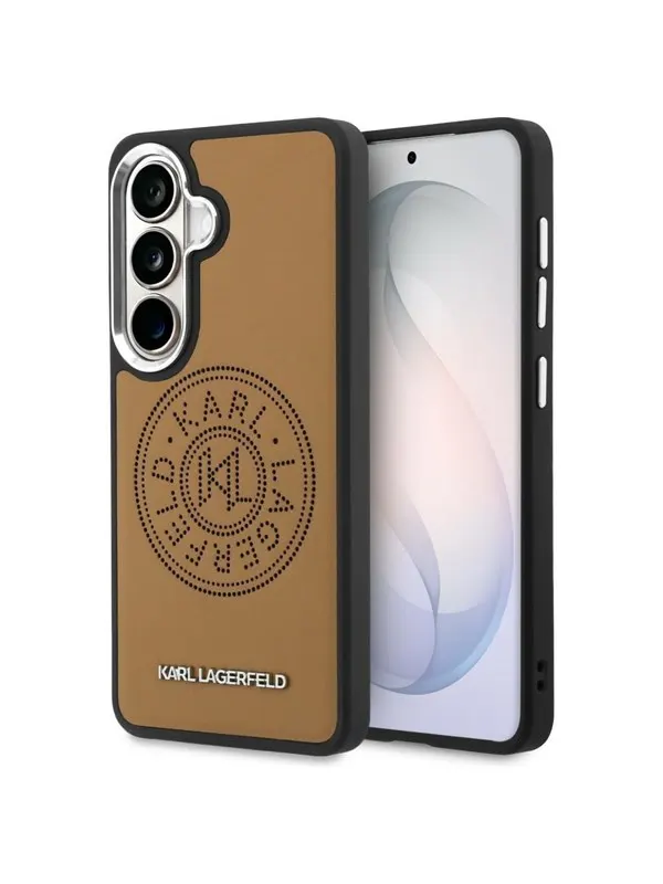Karl Lagerfeld Perforated KL MagSafe Case for Samsung Galaxy S26 - Brown
