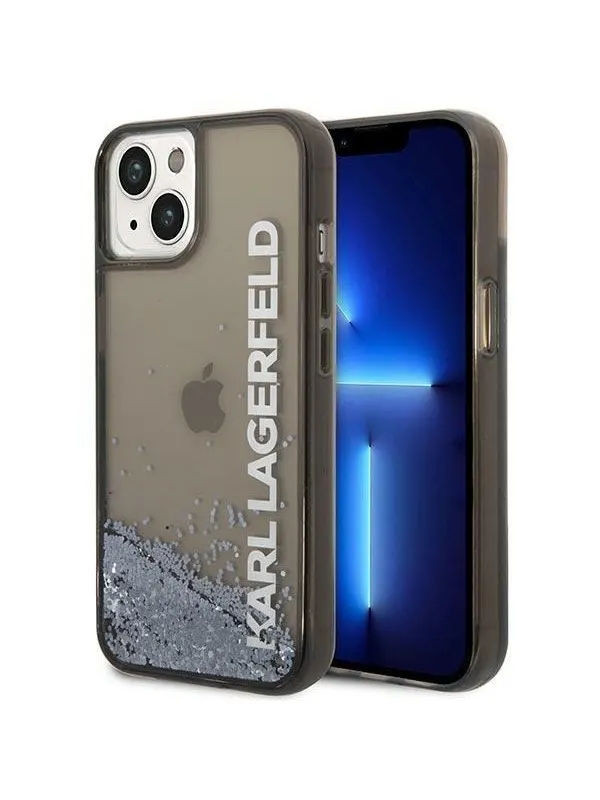 Karl Lagerfeld Liquid Glitter Elong case for iPhone 14 Plus - black