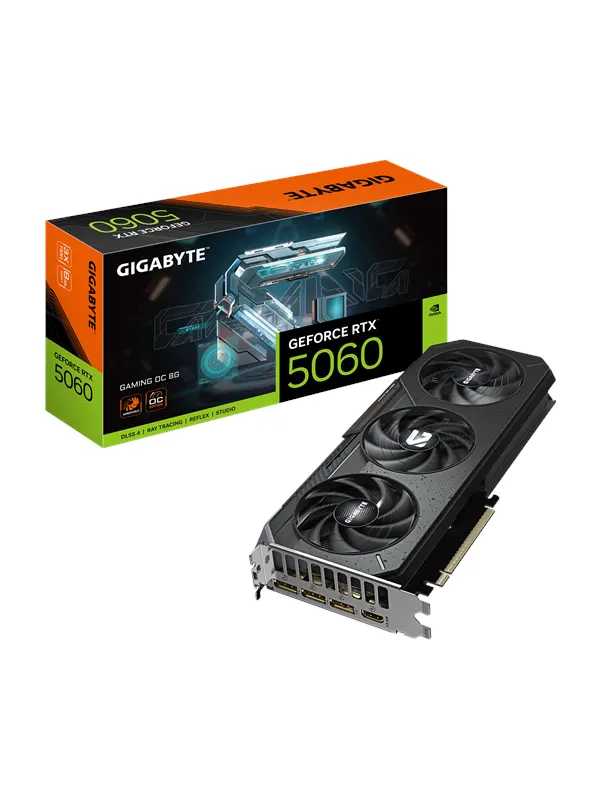 GIGABYTE GeForce RTX 5060 GAMING OC - 8GB GDDR7 RAM - Grafikkort