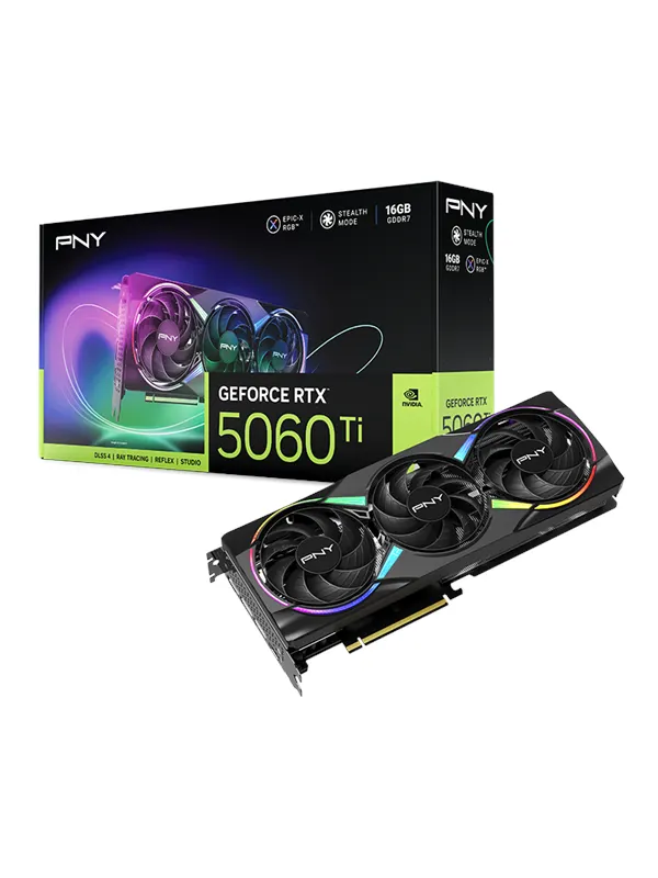 PNY GeForce RTX 5060 Ti Epic-X - 16GB GDDR7 RAM - Grafikkort