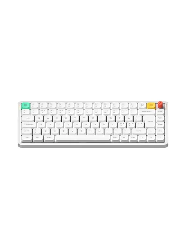 NuPhy Air75 V3 Nova White - Red nano - Gaming Keyboard - Utan numpad - Nordisk - Vit