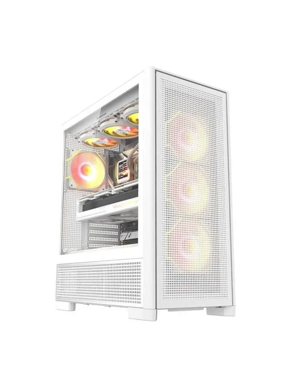 Darkflash AIRNOVA Computer Case with 3 Fans - Chassi - Vit